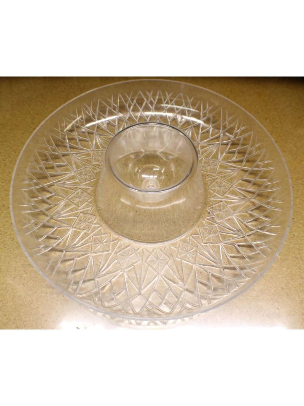 Large Chip and Dip Dish Tritan High Impact Acrylic Durable Easy Clean Events Vtg